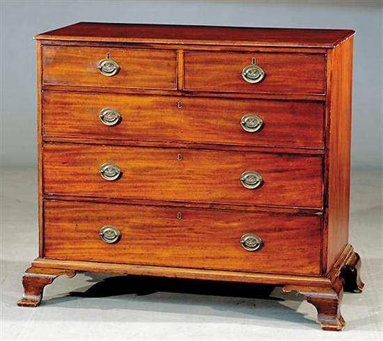 Appraisal: Late Georgian mahogany chest of drawers Story Triggs London circa