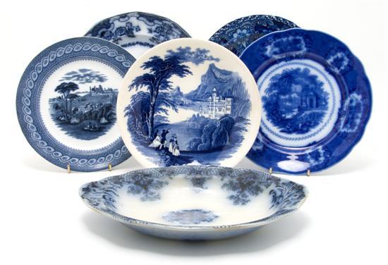 Appraisal: A Collection of English Transfer Printed Plates each with blue