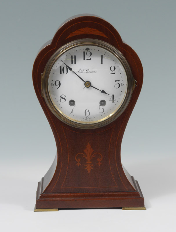 Appraisal: SETH THOMAS INLAID FLORENCE CLOCK ''Florence'' model balloon style clock