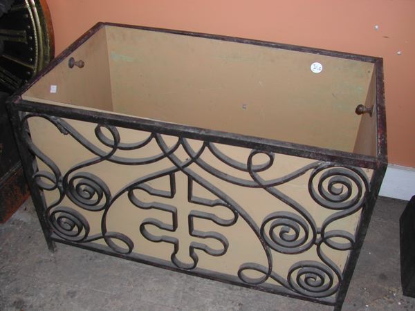 Appraisal: Large Pair of Continental Wrought-Iron Tree Tubs in the Consular