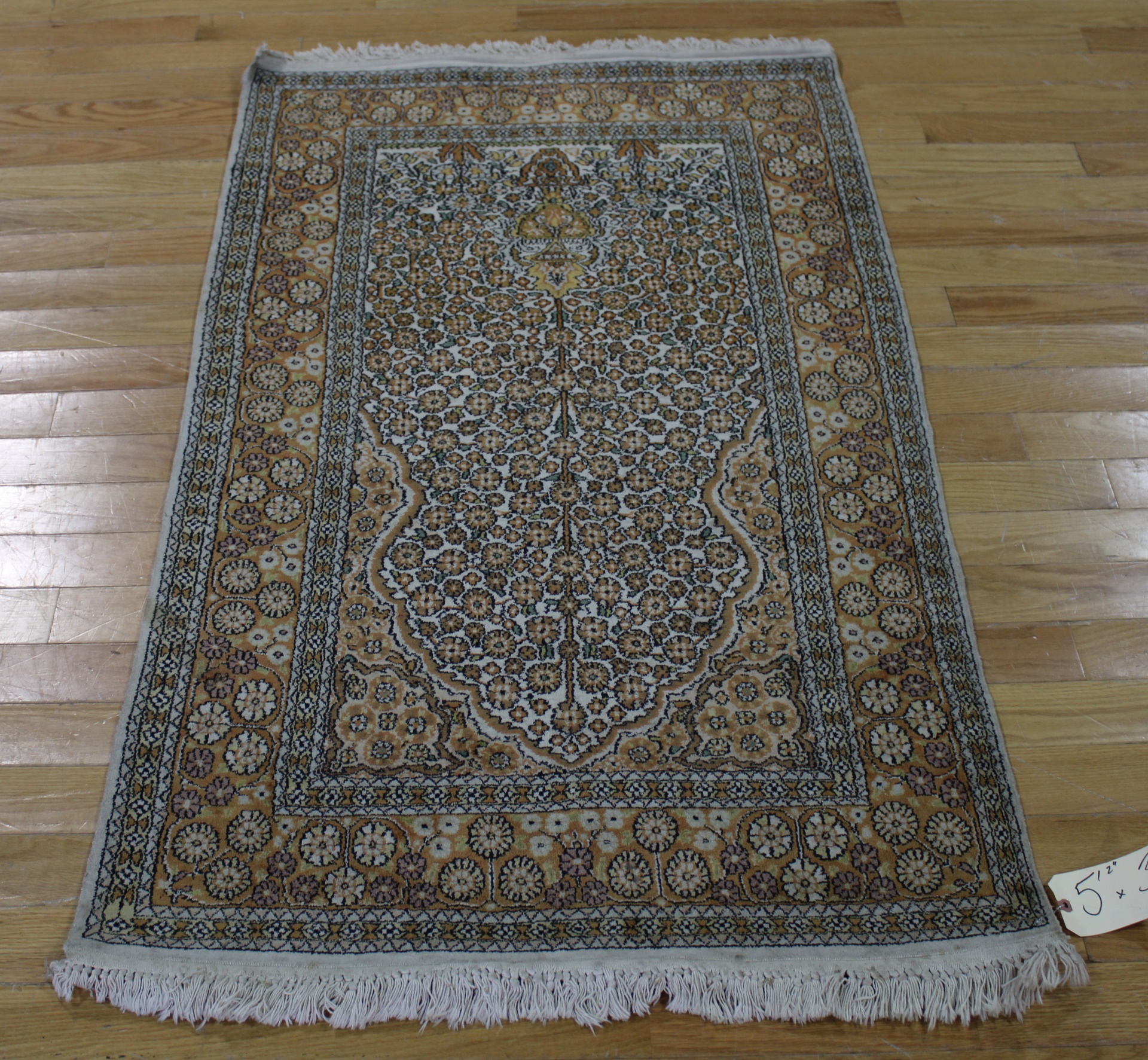 Appraisal: Vintage And Finely Hand Woven Carpet Fine weave and bright