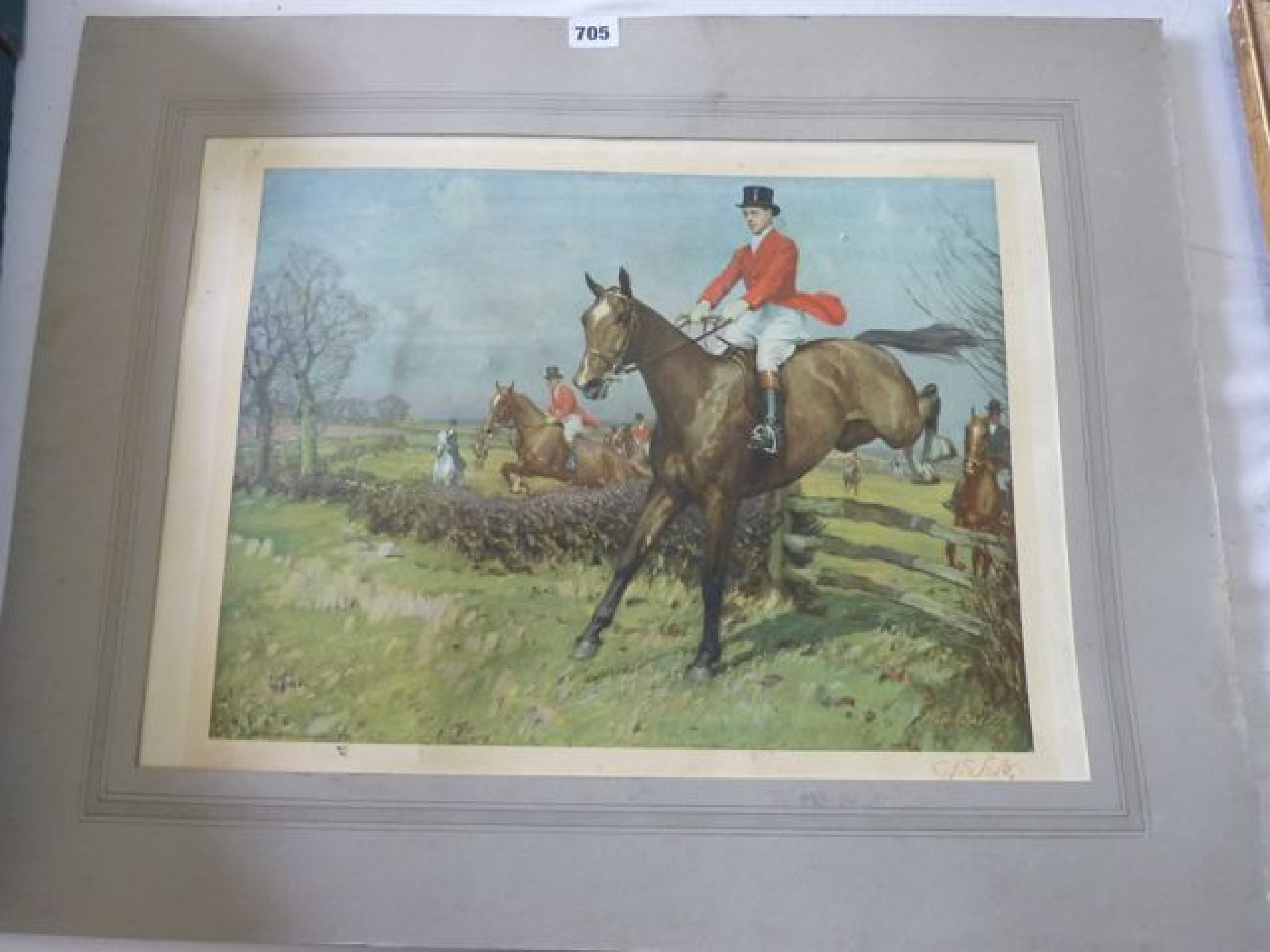 Appraisal: A signed coloured print after Septimus E Scott showing King