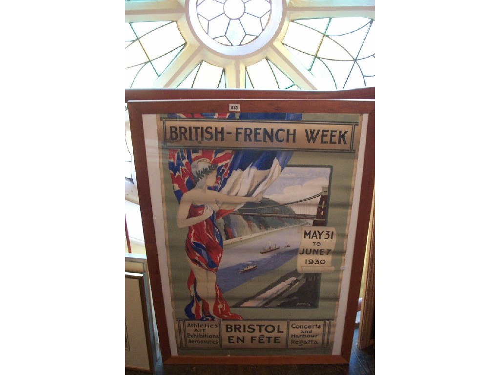 Appraisal: A gouache design for a poster advertising The British French