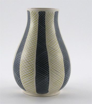 Appraisal: A Poole Pottery Contemporary vase pattern X PKC painted with