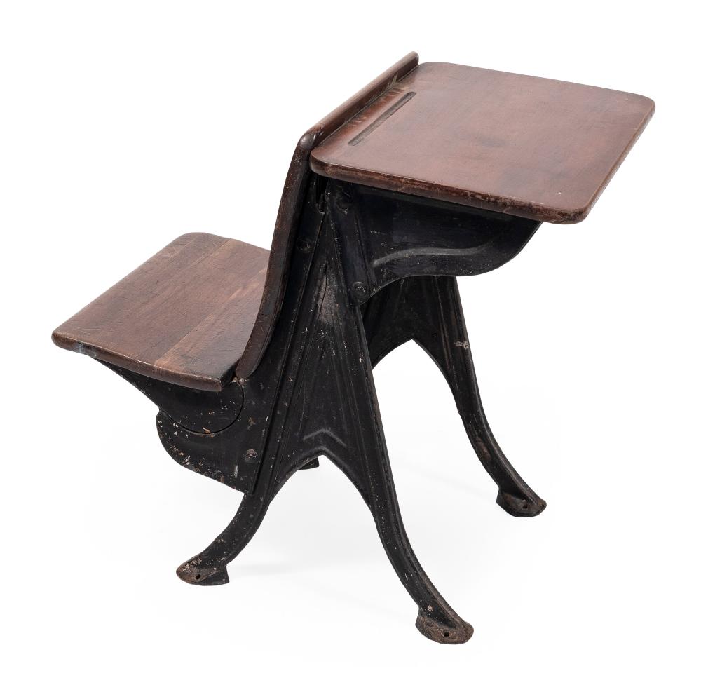 Appraisal: VICTORIAN SCHOOL DESK WITH BENCH SEAT LATE TH CENTURY HEIGHT