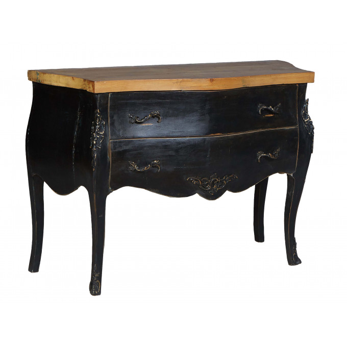 Appraisal: Louis XV Style Polychromed Pine Bombe Commode st c the