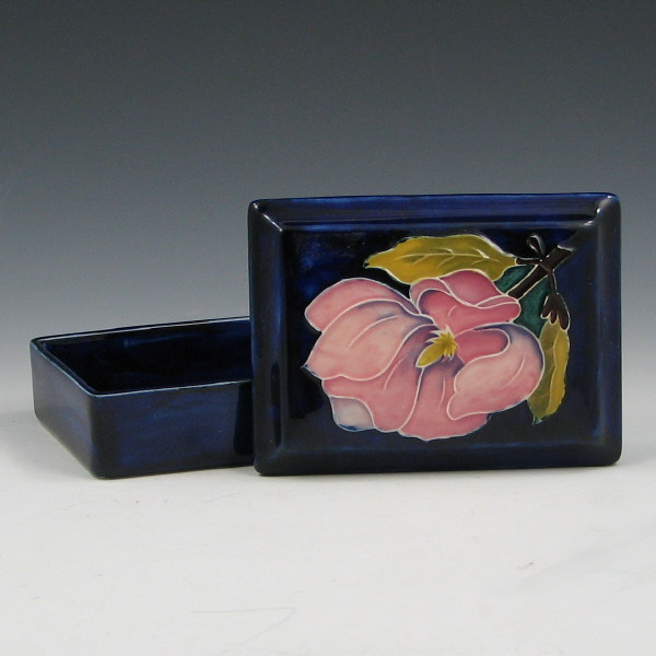 Appraisal: Moorcroft Lidded Floral Dresser Box - Excellent Moorcroft lidded dresser