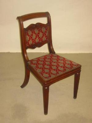 Appraisal: A SET OF FOUR EARLY VICTORIAN MAHOGANY DINING CHAIRS the