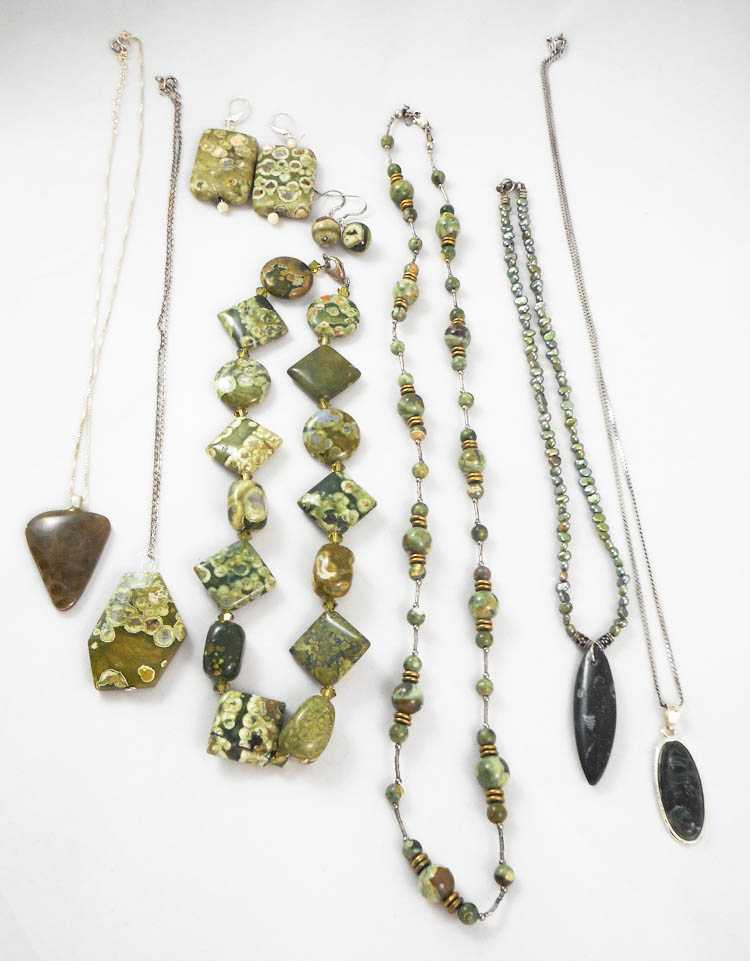 Appraisal: COLLECTION OF TEN ARTICLES OF JEWELRY including three necklaces two