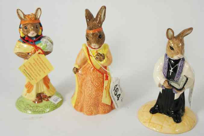 Appraisal: Royal Doulton Bunnykins Figures Vicar DB Juliet DB and Ankhesenamun