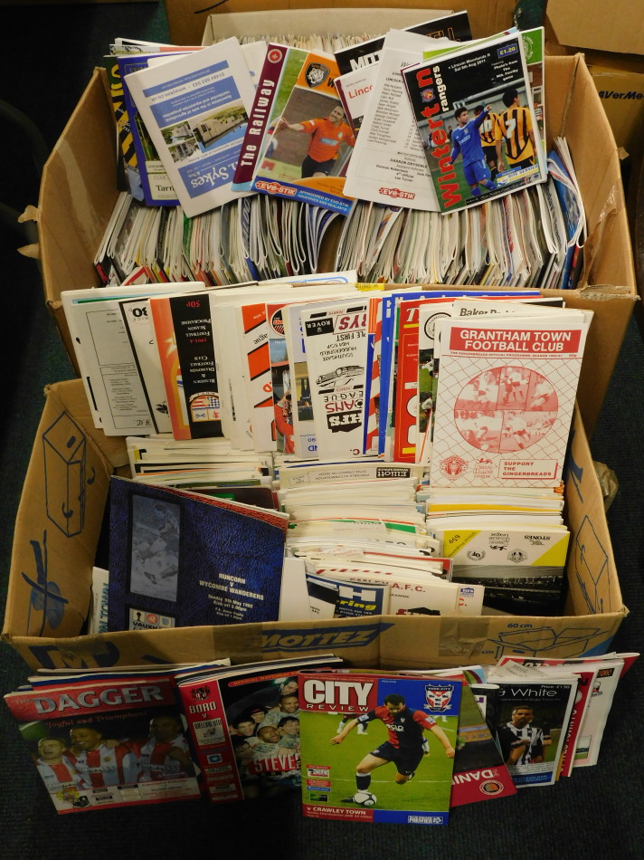 Appraisal: A large quantity of non league football programmes various teams