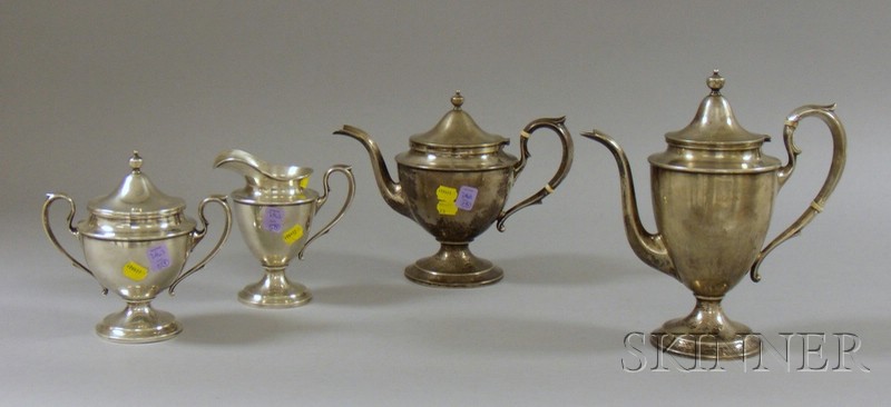 Appraisal: Four-Piece Sterling Silver Tea and Coffee Set possibly by James