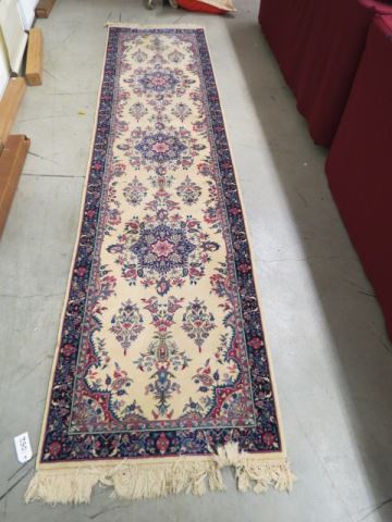 Appraisal: Tabriz Persian Handmade Runner floral on ivory field ' x