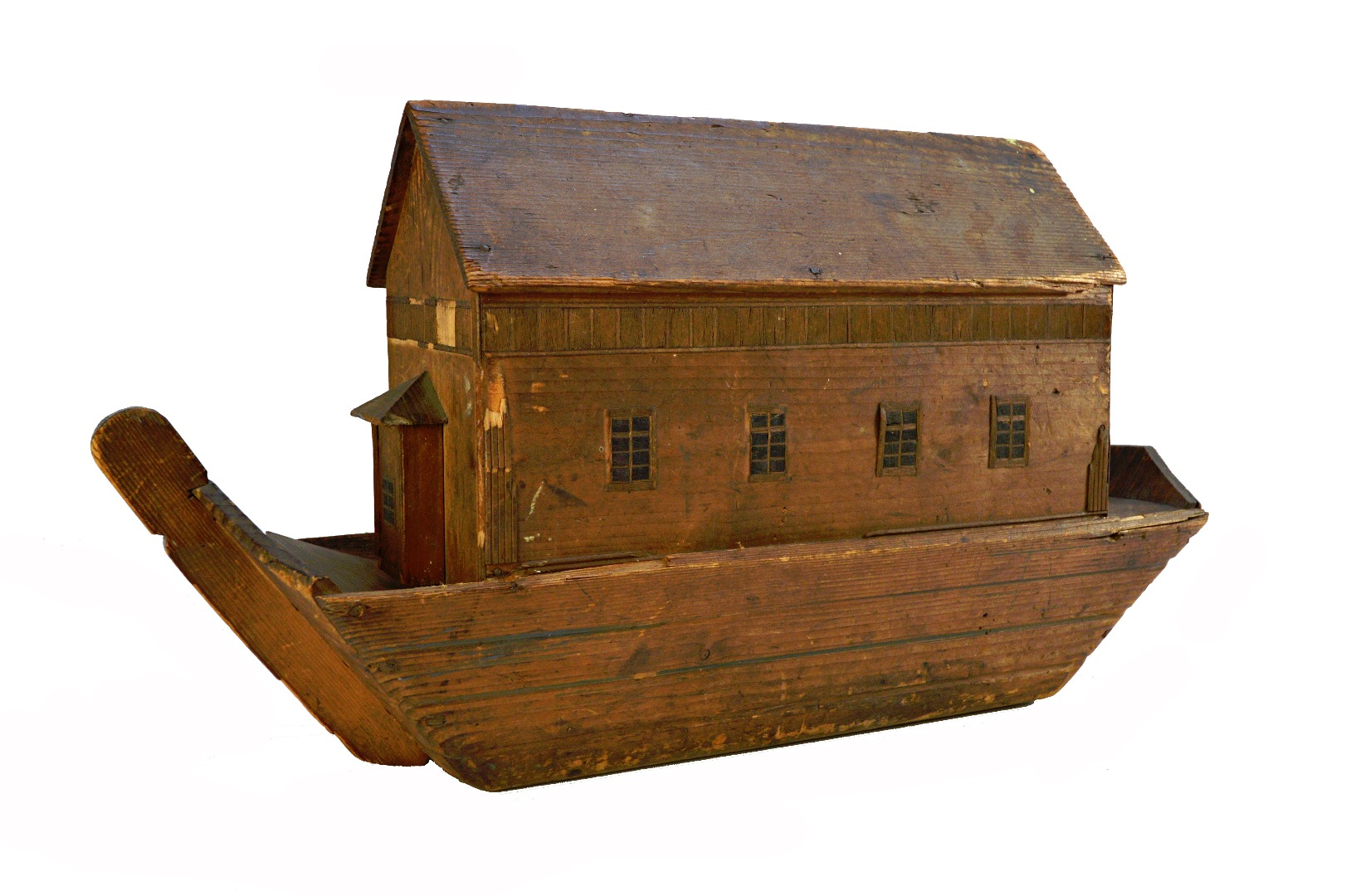 Appraisal: A scratch built pine model of Noah's Ark late th