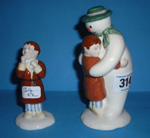 Appraisal: Royal Doulton Snowman Figures Thank You Snowman DS And James