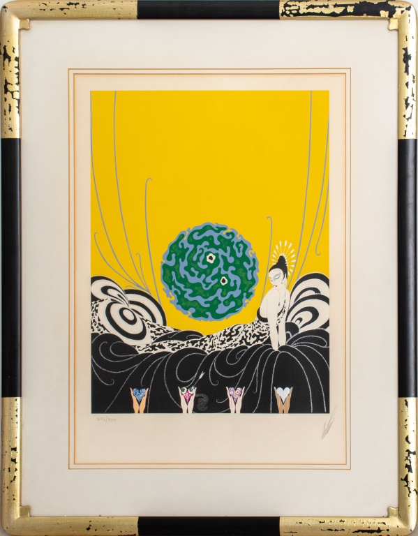 Appraisal: ERTE SELECTION OF A HEART SERIGRAPH Romain de Tirtoff Erte