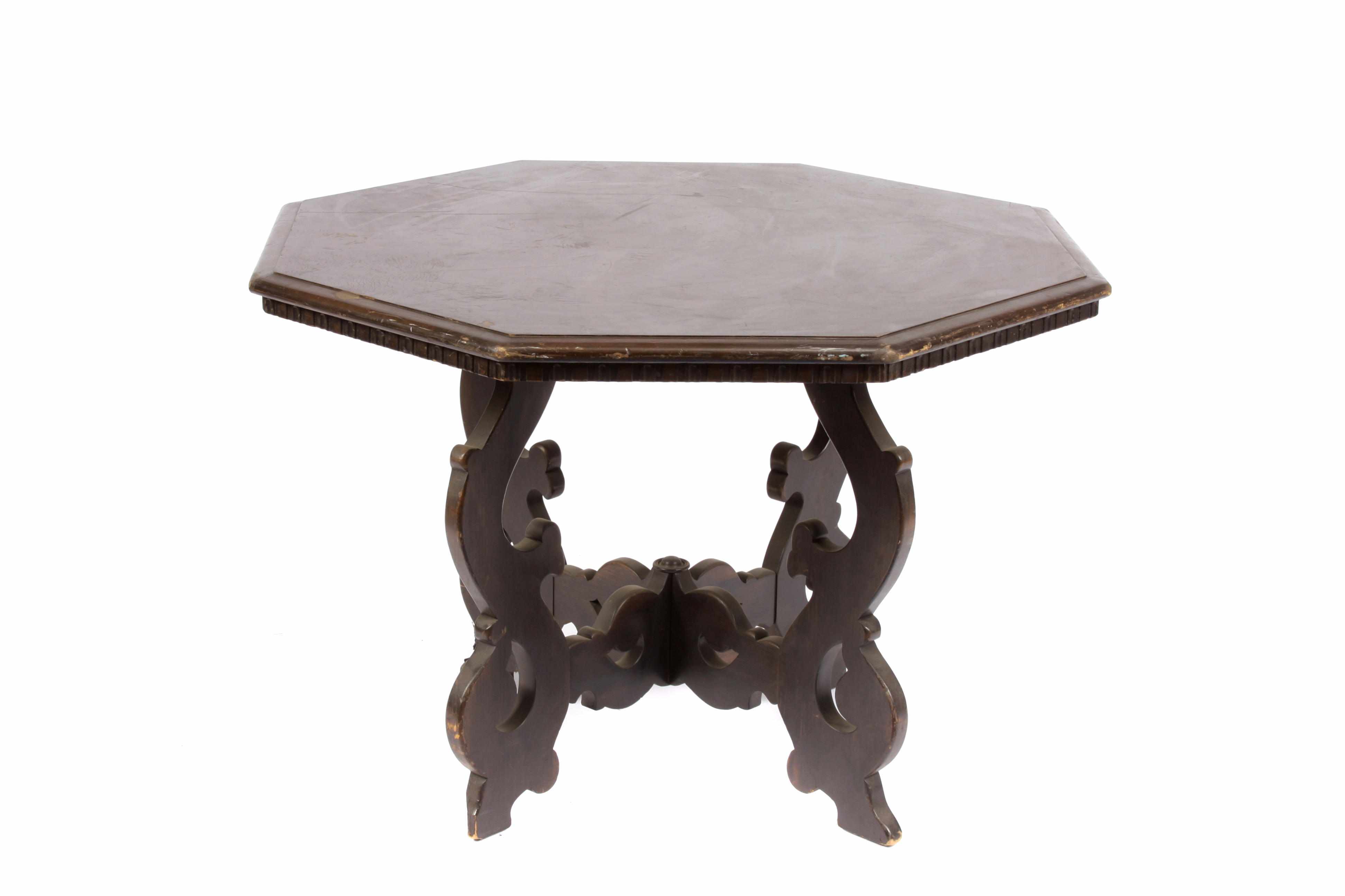 Appraisal: An Italian Renaissance style walnut center table height in width