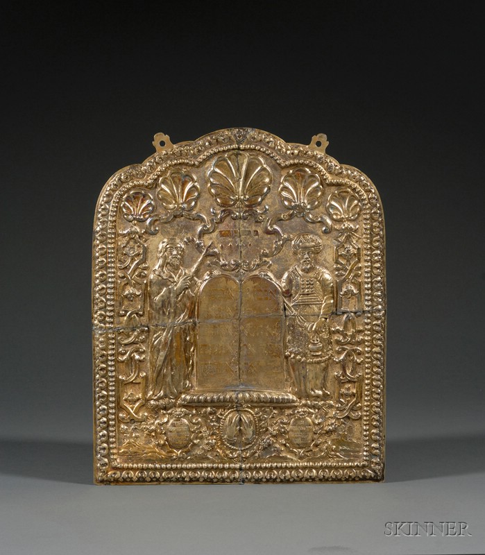 Appraisal: Silver-gilt Torah Breast Plate attributed to Georg Kahlert the Younger