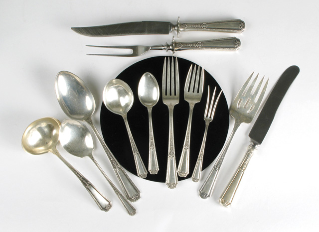 Appraisal: TOWLE STERLING SILVER FLATWARE SET pieces in the Louis XIV