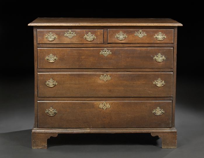 Appraisal: George III Mahogany Chest fourth quarter th century the rectangular