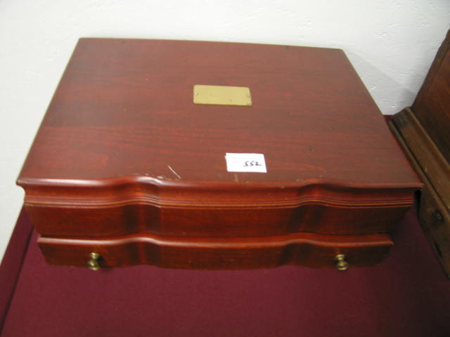 Appraisal: Mahogany Silverware Chest lift top lower drawer