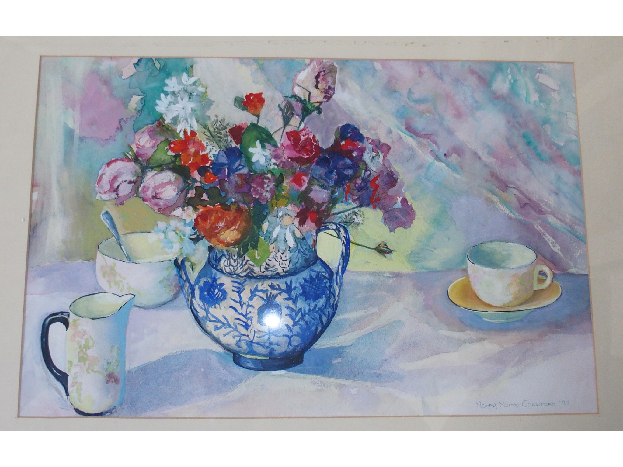 Appraisal: NORAH NIMMO CRAWFORD Summer Posy signed and dated roses signed