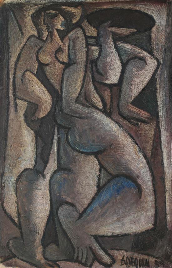 Appraisal: AHMED NAQVI SYED SADEQUAIN Pakistani - UNTITLED Signed and dated