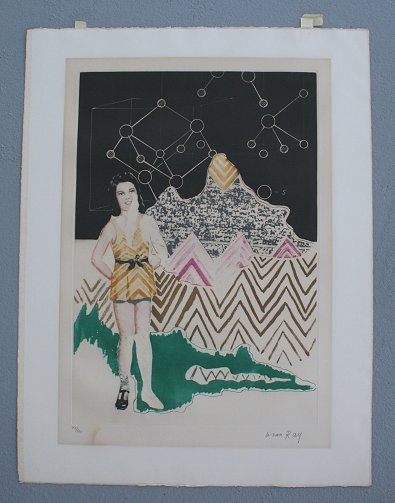 Appraisal: MAN RAY American - ''Homage to Linus Pauling'' Etching and