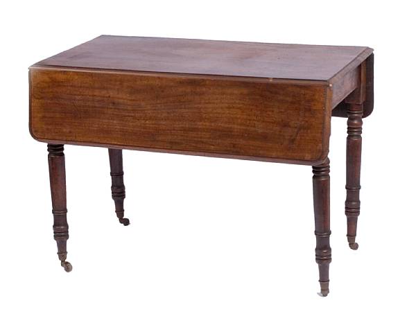 Appraisal: A George IV mahogany pembroke table early th century height