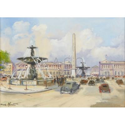 Appraisal: CHARLES BLONDIN French th c Oil on linen Place de