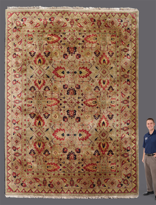 Appraisal: APPROX - YR OLD TURKISH HAND KNOTTED WOOL RUG '