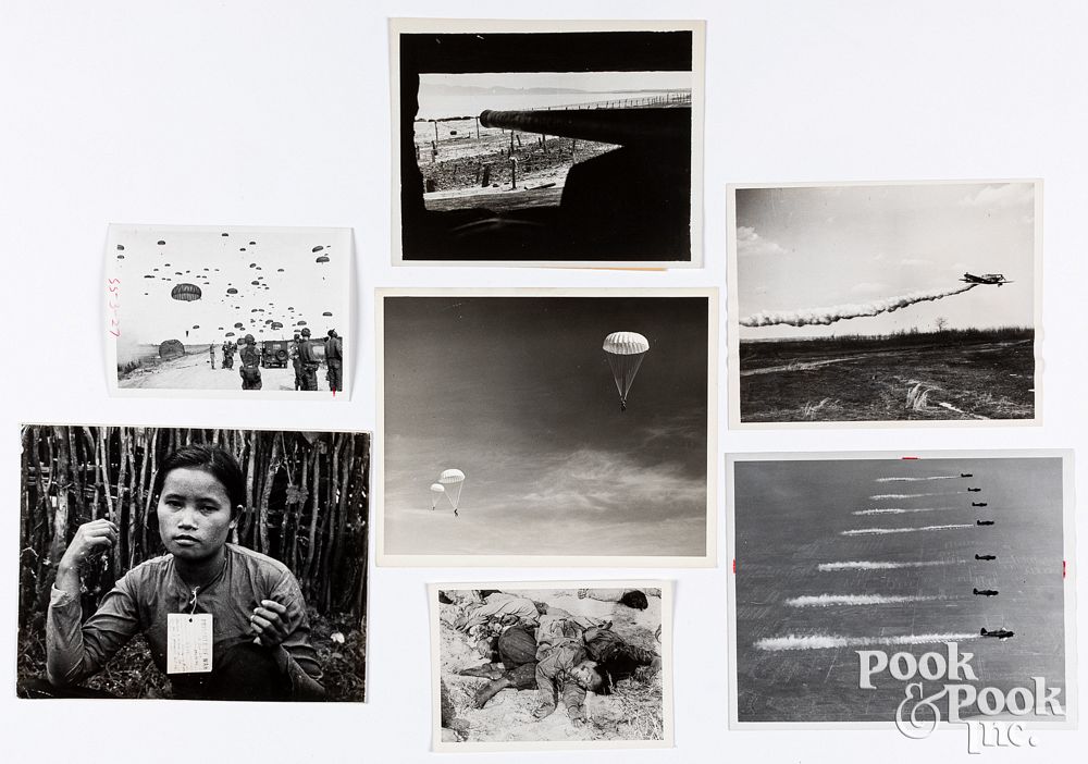 Appraisal: Seven war press photographs Seven war press photographs to include