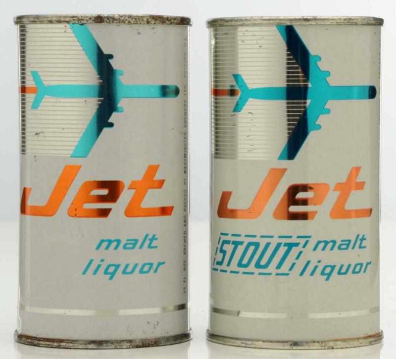 Appraisal: Jet Malt Liquor Stout ML Flat Top Beer Cans -