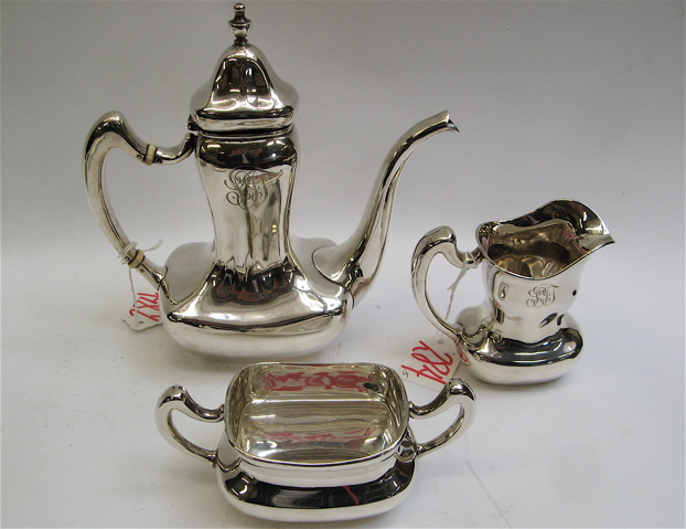 Appraisal: STERLING TEA SET OTHER STERLING ITEMS pieces The -piece tea