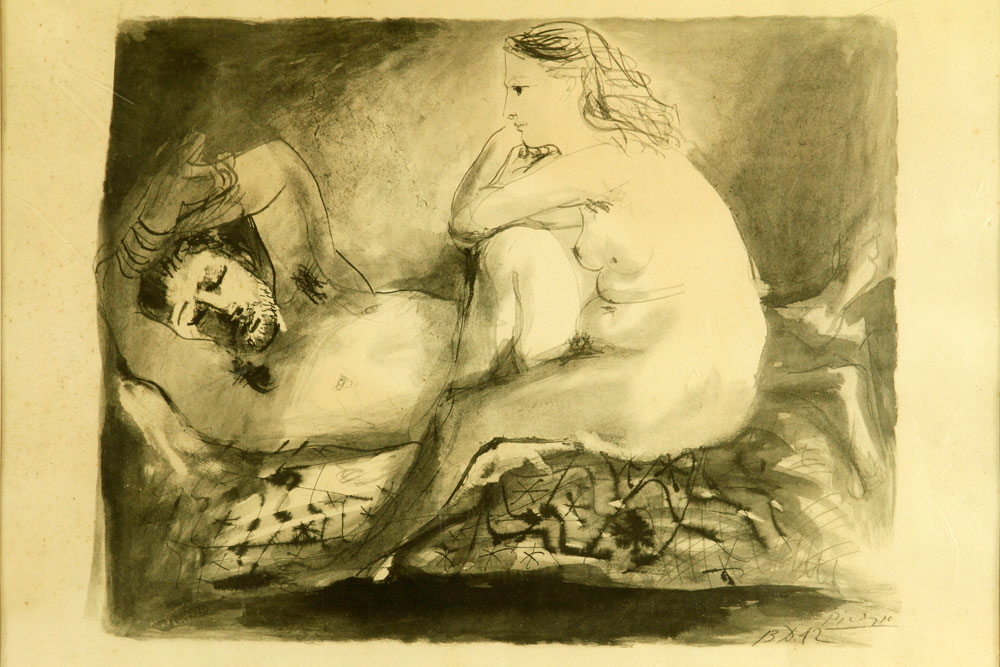 Appraisal: - Picasso Le Dormeur Lithograph Picasso le Dormeurs lithograph on