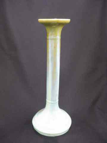 Appraisal: Fulper Art Pottery Candlestick turquoiseslip glaze Arts Crafts era ''