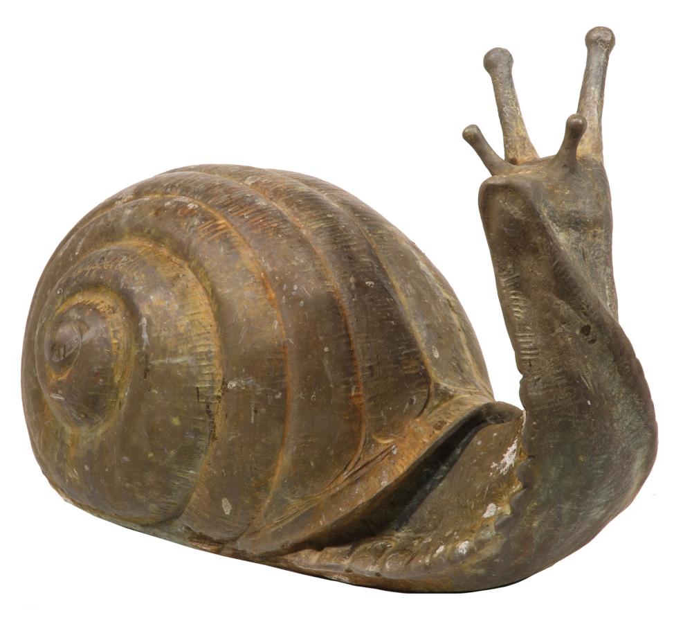 Appraisal: Good Italian Bronze Snail-Form Garden Fountain signed G Cappelletti h