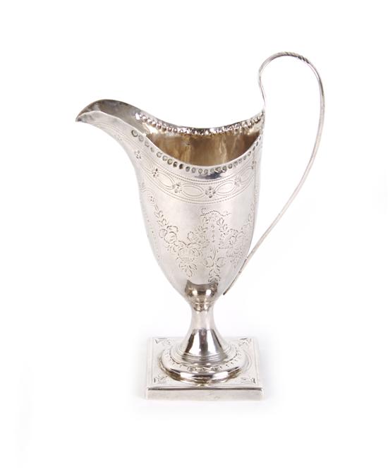 Appraisal: An English Sterling Silver Helmet Creamer London Height inches