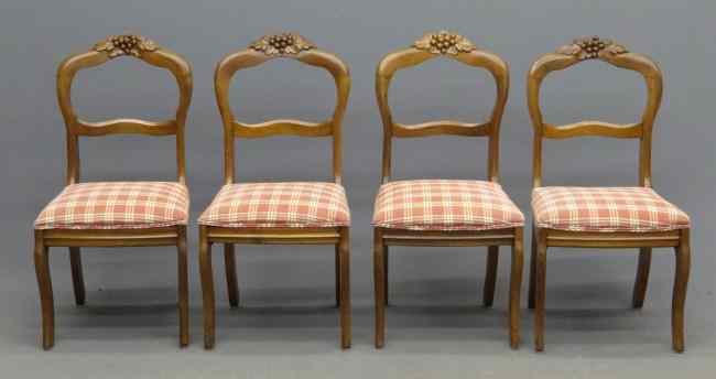 Appraisal: Set of th c Victorian chairs '' Seat Ht ''