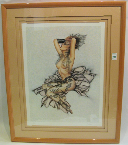 Appraisal: OLIVIA DE BERARDINIS COLOR LITHOGRAPH California born titled Sheer Magic