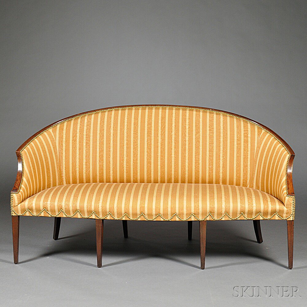 Appraisal: George III Mahogany Settee early th century with an arched