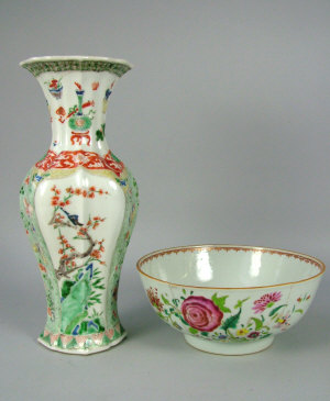 Appraisal: A Chinese porcelain famille verte shouldered vase th century decorated