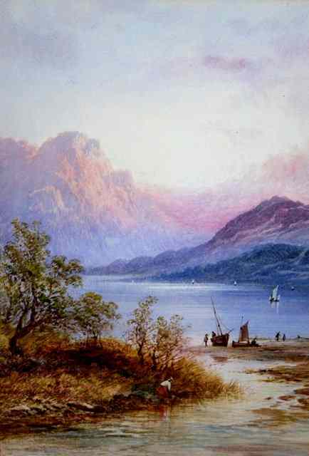 Appraisal: Attributed to Aaron Edwin Penley - A mountainous lake landscape