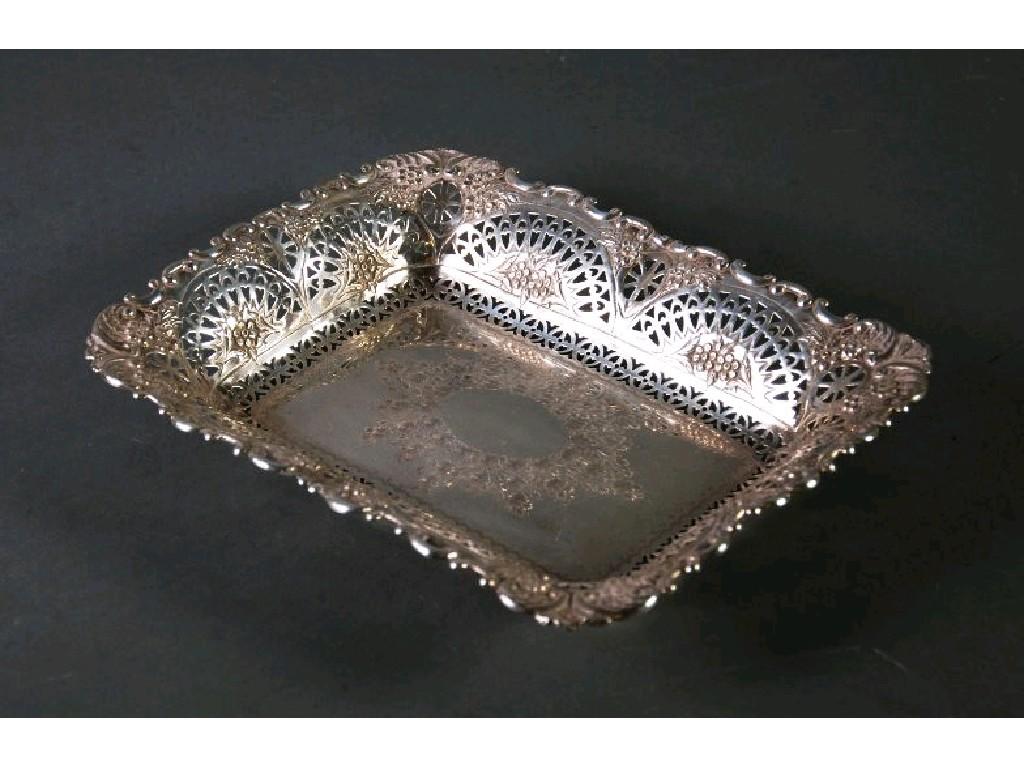 Appraisal: A LATE VICTORIAN SCOTTISH ROUNDED OBLONG SILVER DISH the centre