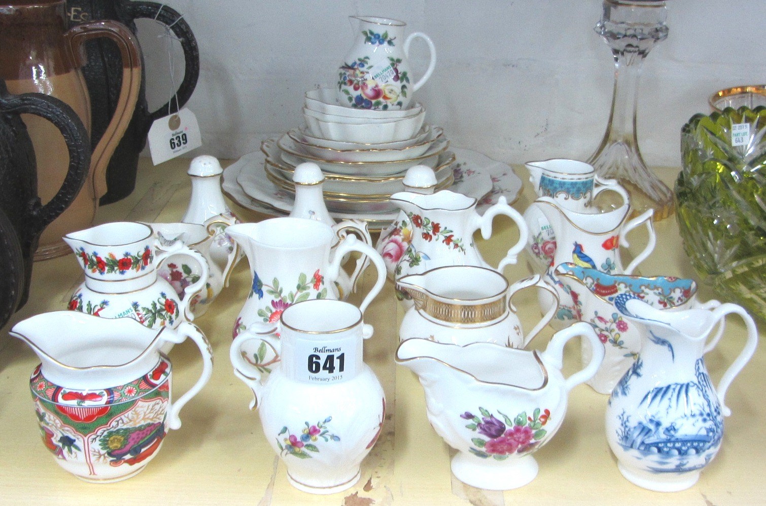 Appraisal: A set of twelve Royal Worcester commemorative porcelain jugs and