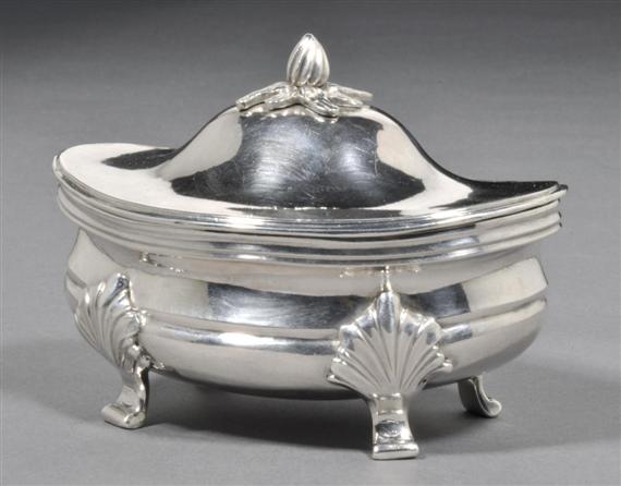 Appraisal: SUGAR BOWL Turin mid th century With maker's mark H