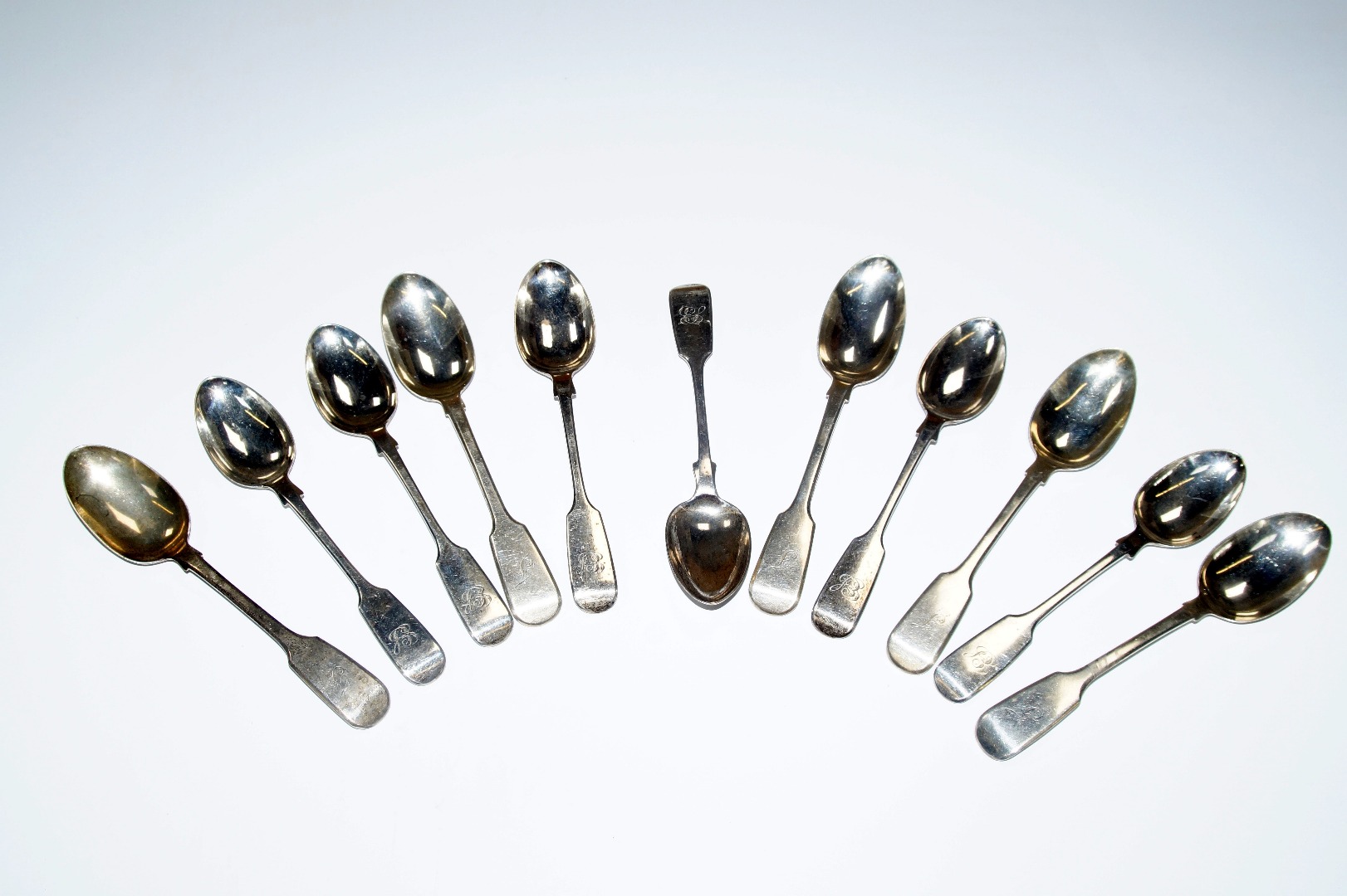 Appraisal: A set of six Victorian silver teaspoons decorated in the