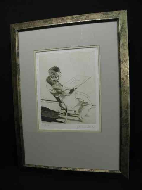 Appraisal: Claude Weisbuch original drypoint etching on Arches paper Signed ''Weisbuch''