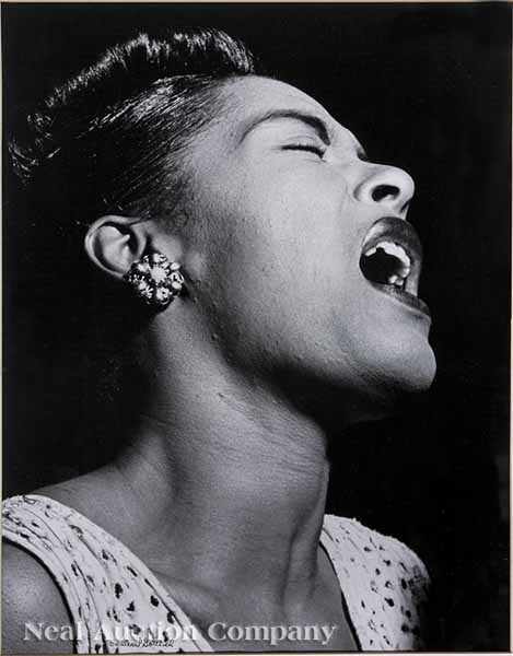 Appraisal: William P Gottlieb American - Billie Holiday silver gelatin photograph