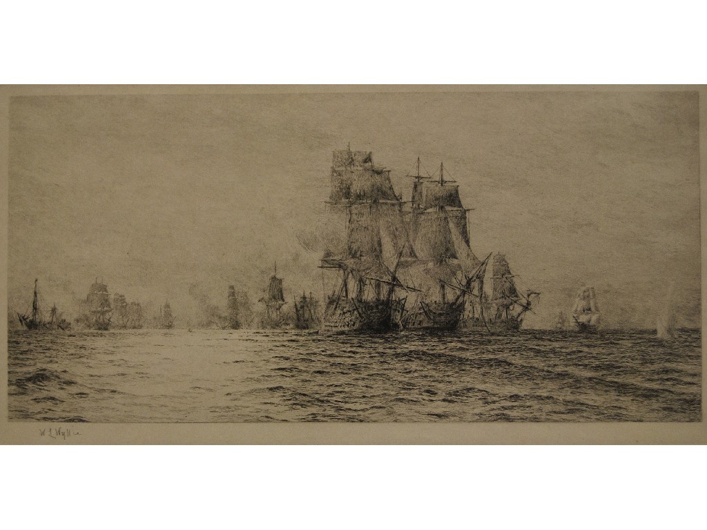 Appraisal: W L Wyllie - 'Trafalgar' no artist proof drypoint pencil